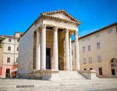 Roman temple of Augustus in Pula, Croatia.