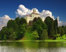 old castle on the hill in Trakoscan, Croatia